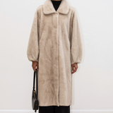 Victory Faux Fur Coat - Beige