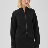 MWTracy Zip Cardigan - Dark Grey
