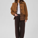 MWPetra Suede Pleat Jacket - Bison