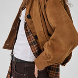 MWPetra Suede Pleat Jacket - Bison