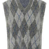 GZSasi Knit Vest - Check Dark Grey