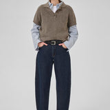 PalomaMW Polo S/S Jumper - Brown Melange