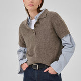 PalomaMW Polo S/S Jumper - Brown Melange