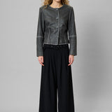 MWBibi Leather Jacket - Medium Grey