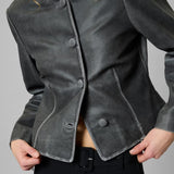 MWBibi Leather Jacket - Medium Grey