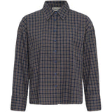 MWLennie Boxy Check Shirt - Dark Sapphire
