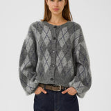 GZSasi Cardigan - Check Dark Grey