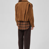 MWPetra Suede Pleat Jacket - Bison