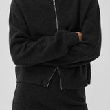 MWTracy Zip Cardigan - Dark Grey