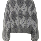 GZSasi Cardigan - Check Dark Grey