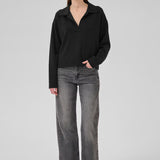 HelleMW Polo Blouse - Black