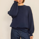 Georgia Knitted Sweatshirt - Navy