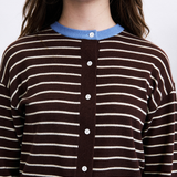 Kastro Cardigan & Scarf Set - Brown/Ice