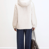 Selena Faux Fur Coat - Ecru