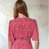 Imelda Dress - Ditsy Red
