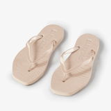 Tapered Transparent Flip Flop - Eggnog Clear