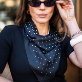 Classic Polka Dot Scarf – Black