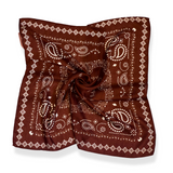 Bandana Square Neck Scarf - Chocolate