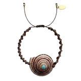 Hera Sundial Bracelet - Brown/Shell
