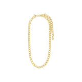 Charm Curb Necklace - Gold