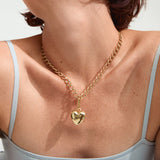 Charm Full Heart Pendant - Gold