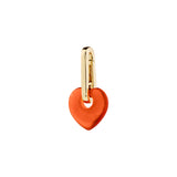 Charm Agat Heart Pendant - Gold