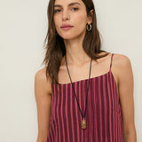 Palermo44 Dress - Aubergine Stripes