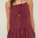 Palermo44 Dress - Aubergine Stripes