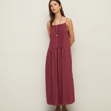 Palermo44 Dress - Aubergine Stripes
