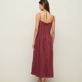 Palermo44 Dress - Aubergine Stripes