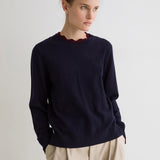 Nora Contrast 45 Jumper - Navy