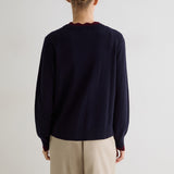 Nora Contrast 45 Jumper - Navy