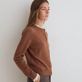 Nora Contrast 45 Cardigan - Camel