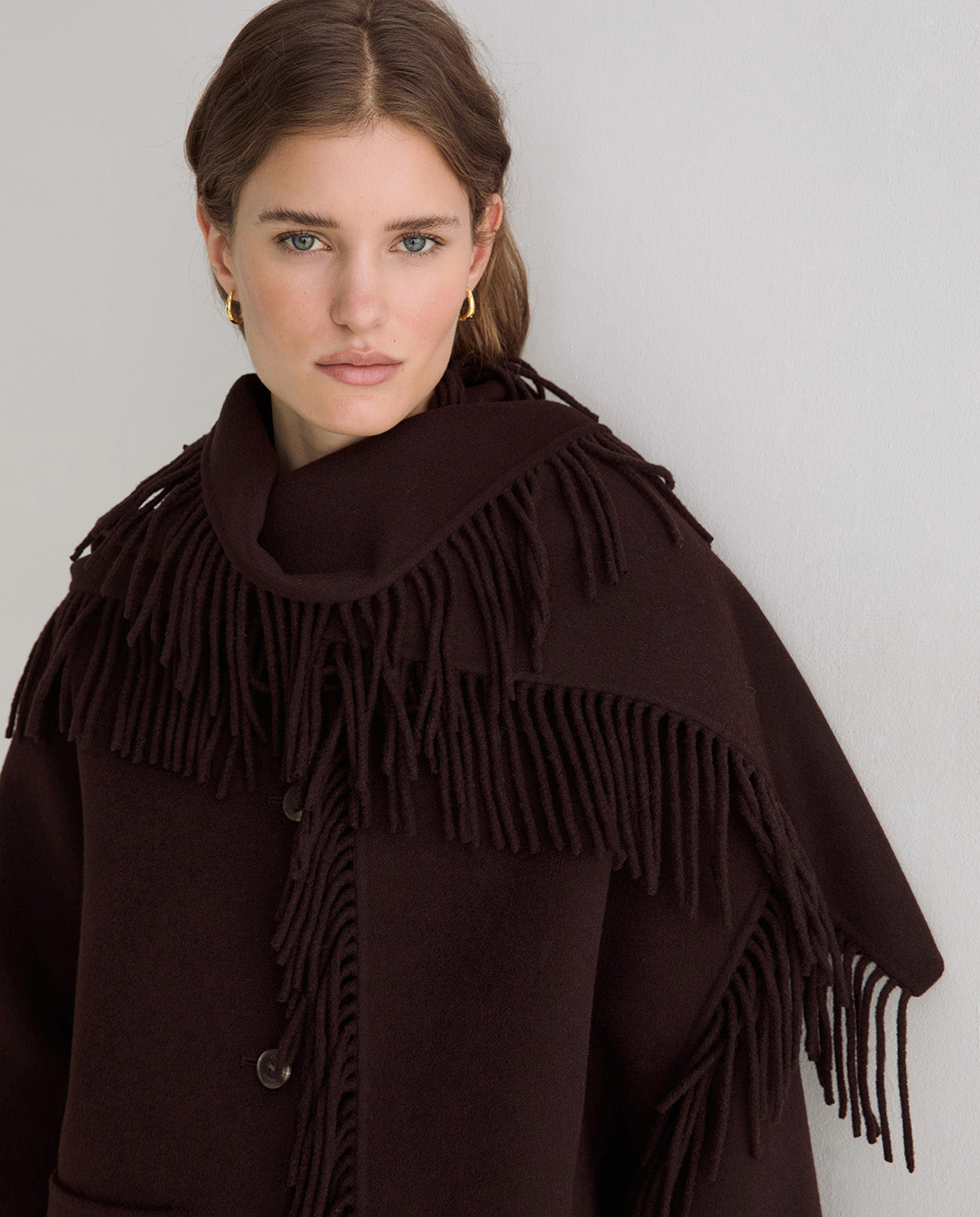 Sully 45 Jacket with Scarf - Chocolate