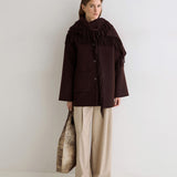 Sully 45 Jacket with Scarf - Chocolate