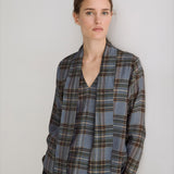 Newport 45 Blouse - Blue Checks