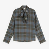 Newport 45 Blouse - Blue Checks