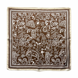 Paisley Flower Scarf - Brown