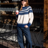 Alpine Jumper - Ivory/Blue