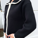 Fern Trim Jacket- Black