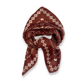 Bandana Square Neck Scarf - Chocolate