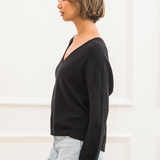 Camilla V-neck Jumper - Black