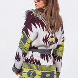 Astrid Cardigan - Lime/Wine Mix