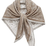 Large Triangle Bandana Scarf - Taupe