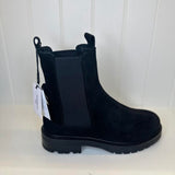 Katelyn Suede Wool Boots - Black