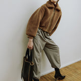 Gege Cropped Jacket - Tobacco