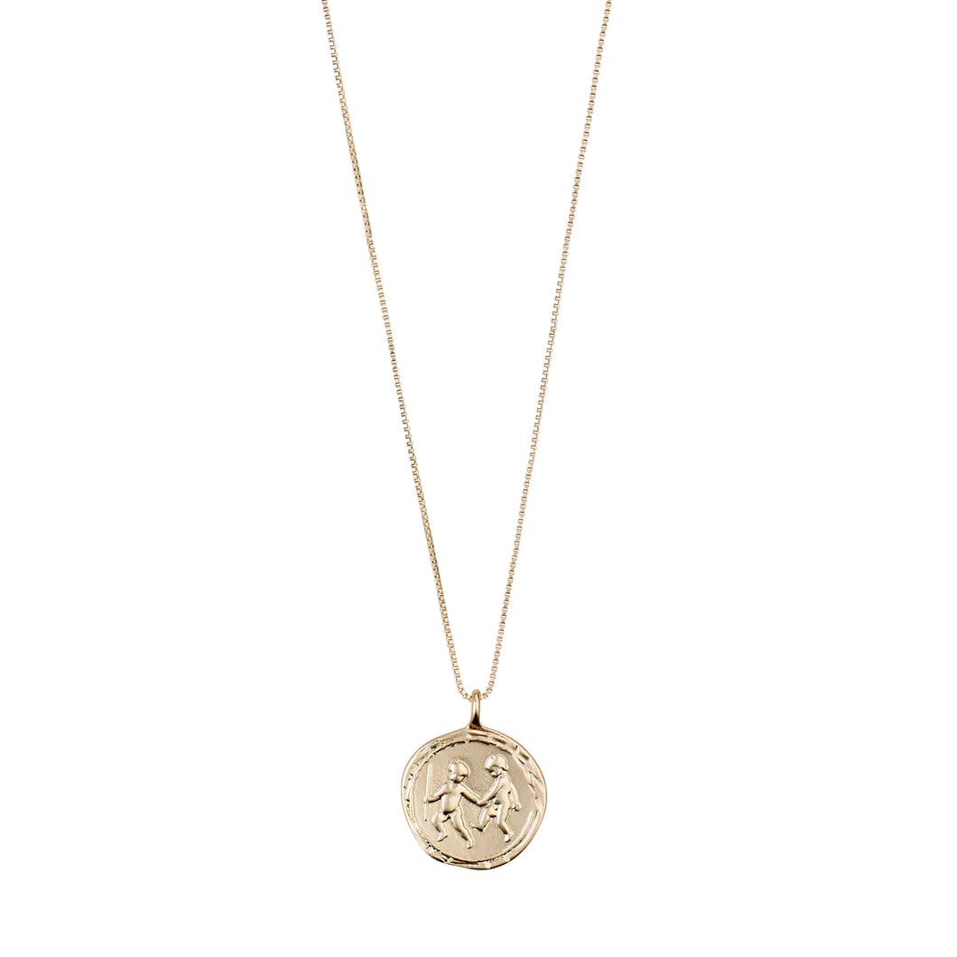 Pilgrim Gemini Zodiac Necklace - Gold