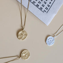 Load image into Gallery viewer, Pilgrim Leo Zodiac Necklace - Gold
