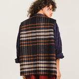 Antonia Check Reversible Gilet - Navy