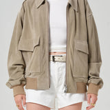 Vivienne Suede Jacket - Deep Olive